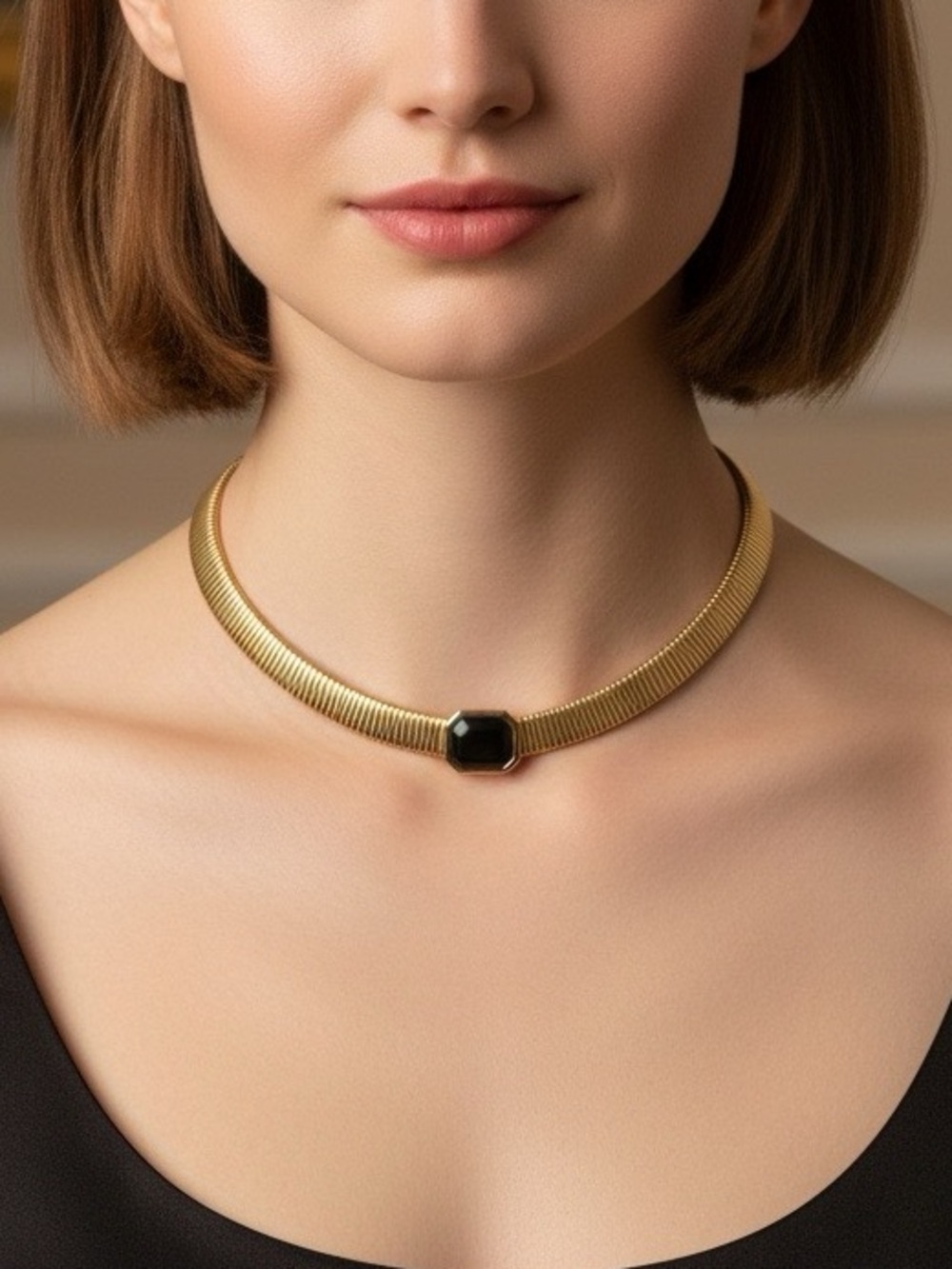 Vintage Christian Dior Omega Collar Necklace